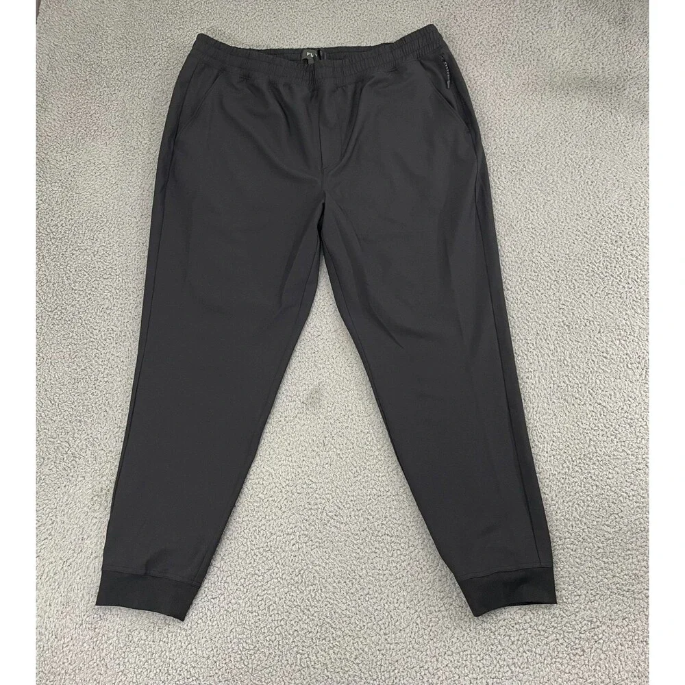 FLX Joggers Men XL Black Stretch Performance Athletic Sportswear Drawstring‎
